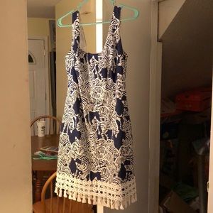 Lilly Pulitzer zebra print navy dress